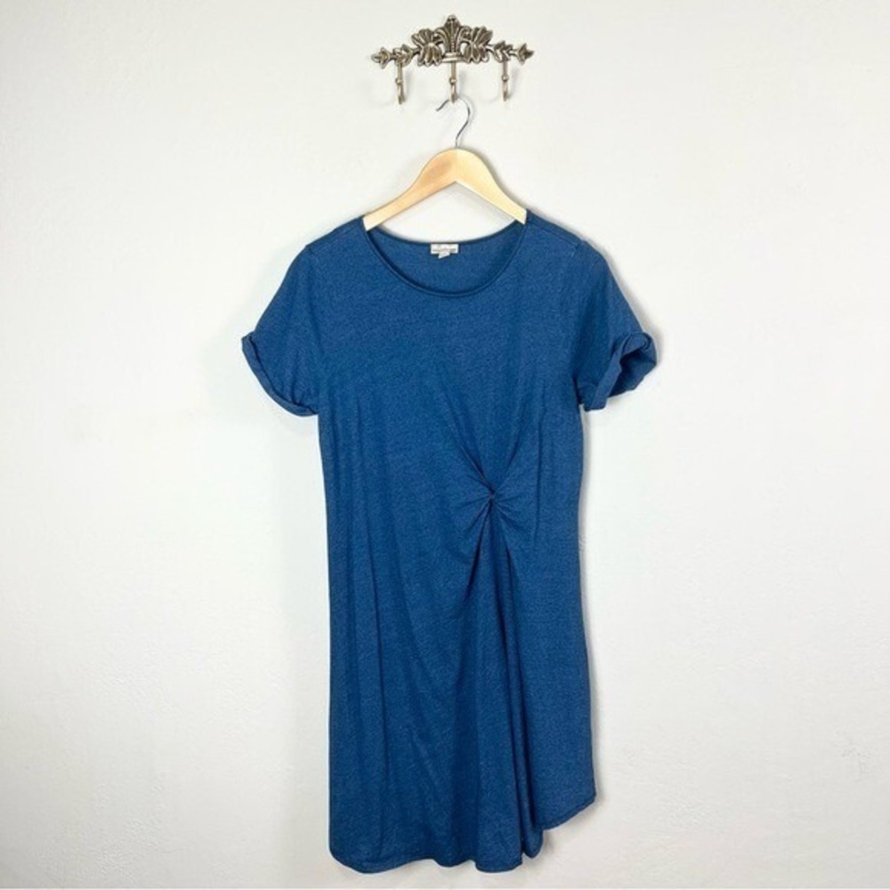 Anthropologie Holding Horses Shirt‎ Dress Blue Paula Midi Short Sleeve Medium